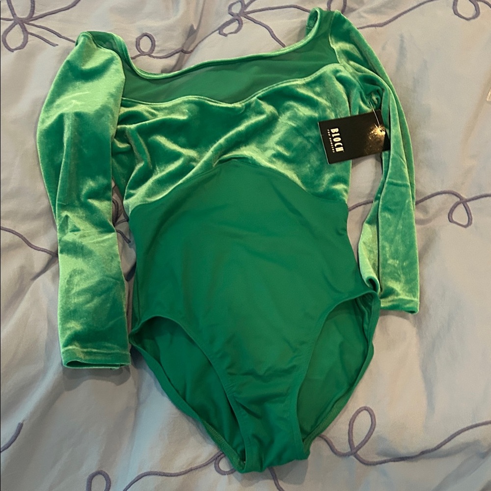 Block Velvet leotard